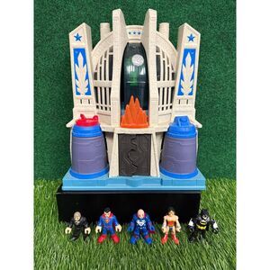 Justice League Hall of Justice Playset & 5 Figures Batman Superman Heros